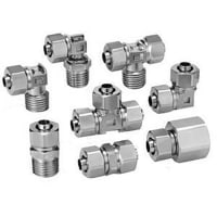 Cabiendo, SS, relleno, codo masculino, thrd 1/8NPT, para " tubo 1/4x5/32 | SMC