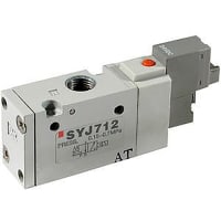 Válvula, solenoide,  3 puerto, NC, cuerpo pinta, 24VDC, L enchufe, 1/8Rc, exh del indiv