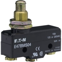 Interruptor de límite, precisión, émbolo recto extendido, término del tornillo