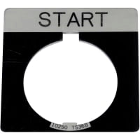 Botón, placa de leyenda, Sq, comienzo, serie 10250T