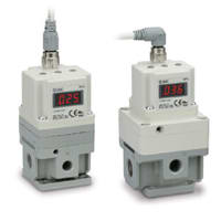 Regulador, e/p, 1500 l./min, .005-.9MPa, 24VDC, 0-10VDC adentro, 1-5VDC hacia fuera, 1/4Rc | SMC