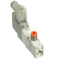 Válvulas solenoides, 3 el cuerpo portuario del NC viró hacia el lado de babor, 1/4, término del estruendo, 24 VDC, serie de VQZ