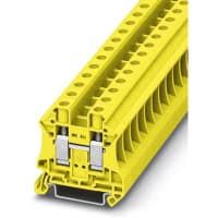 Bloque de terminales, Feed-Through, conec del tornillo, AWG: 20 - 6, W: 10.2m m, amarillo, UT 10 YE