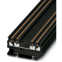 Bloque del término feed-Through Empujar-en el AWG de las conec: 26 - 16 W: 3.5m m H: serie negra de 30.5m m pinta