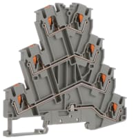 Cuatro-nivel del bloque del término del motor empujar-en el AWG de las conec: 26 - 12 W: 5.2m m H: 91.1m m