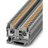 Bloque de terminales, Alimentar-ThroughPush-en, AWG: 20 - 8, W: 8.2m m, H: 42.2m m, negro, pinta 6 BK