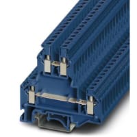 AWG del bloque de terminales del Doble-nivel: 24 - conec W del tornillo de 12: BU azules de 6.2m m UKKB 5