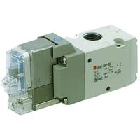 Válvula, solenoide, cuerpo pinta, piloto interno, 24VDC, término del estruendo, 1/2Rc puerto, NC | SMC