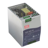 Fuente de alimentación, AC-DC, carril del estruendo, trifásico, 480W, 48V, 10A, PFC, serie de TDR