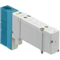 La válvula de solenoide, aire, 3-Position cerró el centro, piloto, 24 VDC, serie SY5000