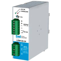Fuente de alimentación del carril del estruendo de AC-DC, conmutación, 120W, 24V, 5A, serie LDW120