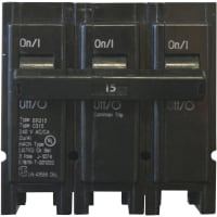 Interruptor 3-Pole 15A 240V termal/magnético Enchufe-En UL489 el tipo serie del BR