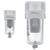 Separador micro de la niebla, 1/4G, dren del NC, tazón de fuente del metal, 100 PSI | SMC