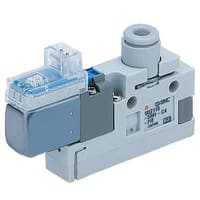 Válvula, solenoide, 3 puerto, puerto del cuerpo, prensa alta, 24VDC L enchufe, fitt de 6m m