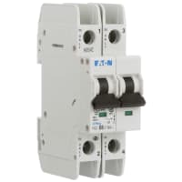 Interruptor, FAZ, curva de B, 2 poste, 6A, 240 VAC, terminales del tornillo