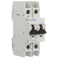 Disyuntor, FAZ, curva de C, 2 poste, 1.5A, 240 VAC, Terminales de rosca