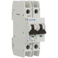 Interruptor, FAZ, curva de C, 2 poste, 8A, 240 VAC, terminales del tornillo