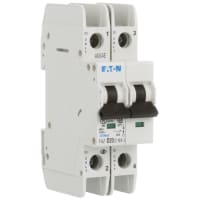 Interruptor, FAZ, curva de D, 2 poste, 20A, 240 VAC, terminales del tornillo