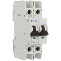 Interruptor, FAZ, curva de B, 2 poste, 5A, 240 VAC, terminales del anillo