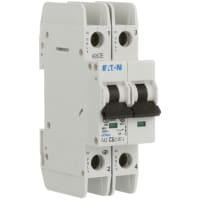 Interruptor, FAZ, curva de C, 2 poste, 6A, 240 VAC, terminales del anillo