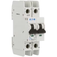 Interruptor, FAZ, curva de D, 2 poste, 0.5A, 240 VAC, terminales del anillo