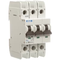 Interruptor, FAZ, curva de B, 3 poste, 13A, 240 VAC, terminales del tornillo