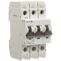 Interruptor, FAZ, curva de B, 3 poste, 15A, 240 VAC, terminales del tornillo