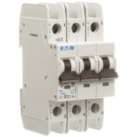 Interruptor, FAZ, curva de D, 3 poste, 13A, 240 VAC, terminales del tornillo