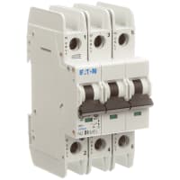 Interruptor, FAZ, curva de B, 3 poste, 4A, 240 VAC, terminales del anillo