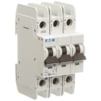 Interruptor, FAZ, curva de B, 3 poste, 8A, 240 VAC, terminales del anillo