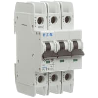 Interruptor, FAZ, curva de B, 3 poste, 16A, 240 VAC, terminales del anillo