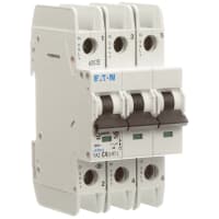 Interruptor, FAZ, curva de C, 3 poste, 4A, 240 VAC, terminales del anillo