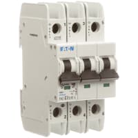 Interruptor, FAZ, curva de C, 3 poste, 7A, 240 VAC, terminales del anillo