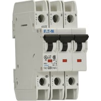 Circuit Breaker, FAZ, D Curve, 3 Pole, 5A, 240 VAC, Ring Terminals