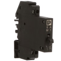 Circuit Breaker Thermomagnetic 2 Pole 1 and 1 del NC NINGÚN Contact DIN Rail Mount 6A