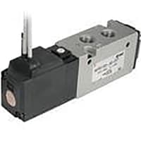 La válvula de solenoide, 2-Position escoge, 24VDC, Rc 1/8 NPTF, 3.8 CFM, serie VFS1000 | SMC