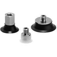 Cojín, plano fino, w/adapter, diámetro de 20m m, tipo de la ráfaga, caucho del sil, M5 thrd masculino mt | SMC