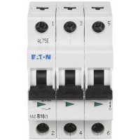 Interruptor; FAZ; D-Curva; 3-Pole; 10A; UL489; 240VAC