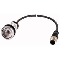 Botón de Non-lluminated, bisel de plata, ningún botón, 1NO, los 0.2m M12A, serie C22
