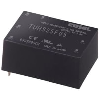 Fuente de alimentación; CA-C.C.; Encapsulado; 25W; 15V@1.7A; 85-264V adentro; Montaje del PWB