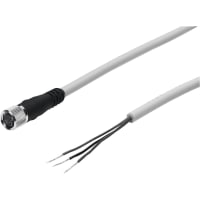 Cablegrafíe con el enchufe, para los sensores y el interruptor del prox, los 5m, perno de M8 3, alambre de Op. Sys. de 3, poly