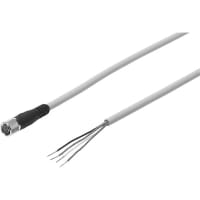 Cablegrafíe con el enchufe, para los sensores y el interruptor del prox, los 2.5m, perno de M8 4, alambre de Op. Sys. de 4