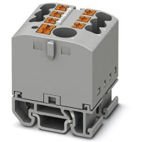 Bloque de distribución, fuente integrada 500 V 24 A Empujar-en 7-Conn, serie de PTFIX
