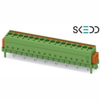 El PWB tapa Empujar-En serie del control de Combicon de la posición 16 de 5m m 12AWG 320V 12A