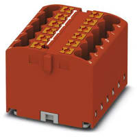 Distribution Block 12-Conn, 500V, 24 A, Push-En, 12 x 2, PTFIX Series