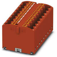 Bloque de distribución, 18-Conn, 500V, 24 A, 18 x 2 5, rojo, serie de PTFIX