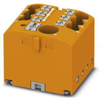 Bloque de distribución con la fuente 7-Conn, 500V, 24A, serie de PTFIX