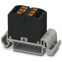 Bloque de distribución con la alineación horizontal, 6-Conn, 500V, 24A, serie de PTFIX