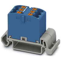 Bloque de distribución con la alineación horizontal, 6-Conn, 500V, 24A, serie de PTFIX