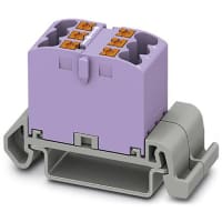 Alineación 6-Conn, 500V, 24 A, serie del bloque de distribución w/Horizontal de PTFIX